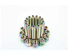 VTT M14/M12 Titanium Wheel Stud Kits Full M12x1.5 Burnt 10pcs
