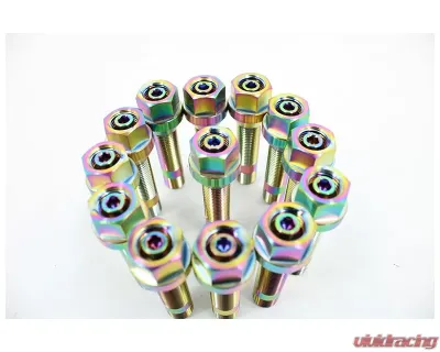 VTT M14/M12 Titanium Wheel Stud Kits Full M14x1.5 Burnt 20pcs - VTT-TI-STUD-20-145-BURN-1