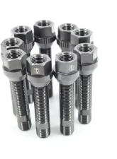 VTT M14/M12 Titanium Wheel Stud Kits Full M12x1.5 Black 20pcs                                     - VTT-TI-STUD-20-125-BLK-1 - Image 3