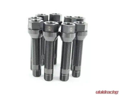 VTT M14/M12 Titanium Wheel Stud Kits Full M12x1.5 Black 20pcs - VTT-TI-STUD-20-125-BLK-1