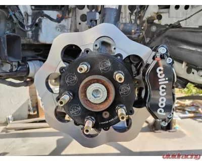 VTT 4 Piston Black Scalloped Ultimate Front Drag Brake Kit BMW E | F Series - VTT-BMW-FRONT-BRAKE-BLK-4-2