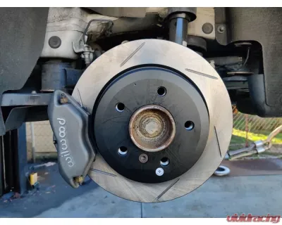 VTT Silver Dyna-Lite Slotted Rotor Rear Drag Brake Conversion Kit BMW E9 | 8X - VTT-BRAKE-E9X-2-SIL-1