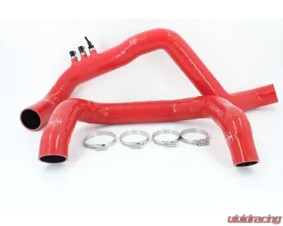 VTT Black One Piece 6 Ply Silicone Charge Pipes Honda Civic 10th Gen 2016-2021 - VTT-CIVIC-SIL-CP-BLK