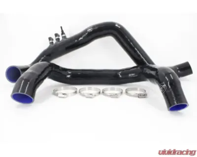 VTT Black One Piece 6 Ply Silicone Charge Pipes Honda Civic 10th Gen 2016-2021 - VTT-CIVIC-SIL-CP-BLK