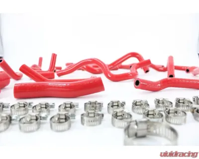VTT Red 6 Ply Silicone Vacuum | Coolant Hose Kit Honda Civic 10th Gen 2016-2021 - VTT-CIVIC-VAC-RED