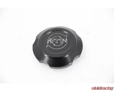 VTT Black Billet Brake Reservoir Cap Dodge Cummins - VTT-CUMMNS-BRAKE-CAP-BLK