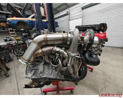 VTT FAB B58 Factory Control EWG Top Mount Single Turbo Kit w/ PTE Gen2 6870 & Mid-Frame T4 V-Band .81 Housing - VTT-FAB-B58-SINGLE-PTE-G2-6870-81-1