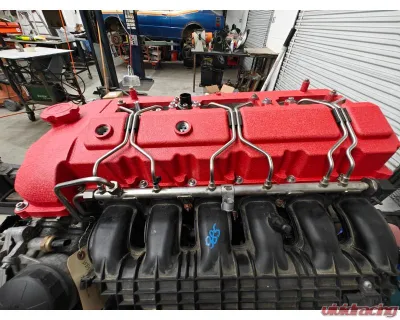 VTT Wrinkle Black S55/N55 EWG Cast Aluminum Valve Cover - VTT-S55-CAST-VALVECOVER-BLACK
