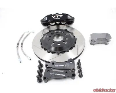 VTT Ultimate Black 4-Piston Lightweight Rear Race Brake Kit w/o Parking Brake BMW G8X - VTT-BMW-G8X-REAR-BRAKE-BLK-4