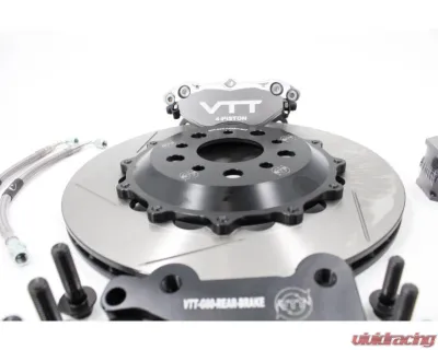 VTT Ultimate Black 4-Piston Lightweight Rear Race Brake Kit w/o Parking Brake BMW G8X - VTT-BMW-G8X-REAR-BRAKE-BLK-4