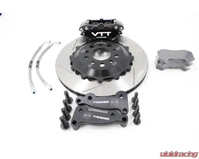 VTT Ultimate Black 4-Piston Lightweight Rear Race Brake Kit w/o Parking Brake BMW G8X - VTT-BMW-G8X-REAR-BRAKE-BLK-4