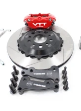 VTT Ultimate Red 4-Piston Lightweight Rear Race Brake Kit w/o Parking Brake BMW G8X                                     - VTT-BMW-G8X-REAR-BRAKE-RED-4 - Image 4