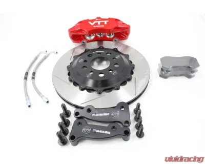 VTT Ultimate Red 6-Piston Lightweight Rear Race Brake Kit w/o Parking Brake BMW G8X - VTT-BMW-G8X-REAR-BRAKE-RED-6