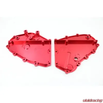 VTT Billet Timing Chain Covers Porsche 911 | 930 1974-1988 - VTT-911-TIMING-COVER-RED