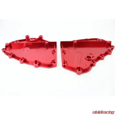 VTT Billet Timing Chain Covers Porsche 911 | 930 1974-1988 - VTT-911-TIMING-COVER-RED