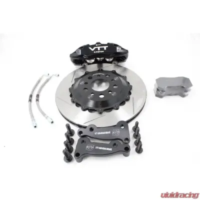 VTT 6 Piston Black Ultimate Lightweight Rear Race Brake Kit w/o Parking Brake BMW G8X 2021-2025 - VTT-BMW-G8X-REAR-BRAKE-BLACK-6