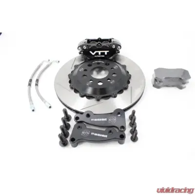 VTT 6 Piston Black Ultimate Lightweight Rear Race Brake Kit w/o Parking Brake BMW G8X 2021-2025 - VTT-BMW-G8X-REAR-BRAKE-BLACK-6