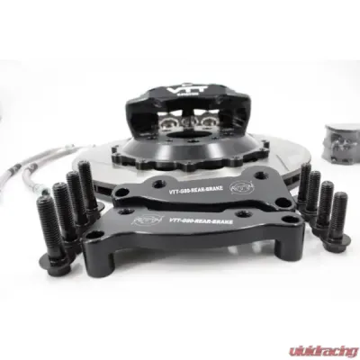 VTT 6 Piston Black Ultimate Lightweight Rear Race Brake Kit w/o Parking Brake BMW G8X 2021-2025 - VTT-BMW-G8X-REAR-BRAKE-BLACK-6