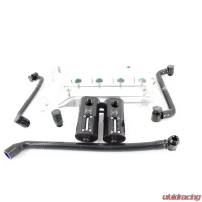VTT Billet Valve Cover & Dual Catch Can Kit Honda Civic 10th Gen 2015-2022 - VTT-CIVIC-VC-CLR