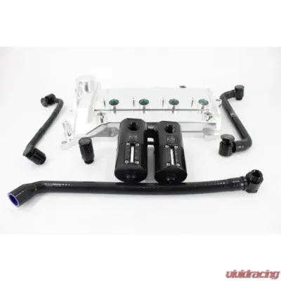 VTT Billet Valve Cover & Dual Catch Can Kit Honda Civic 10th Gen 2015-2022 - VTT-CIVIC-VC-CLR