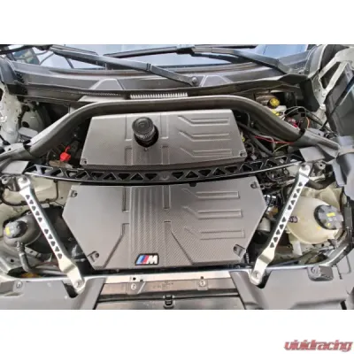 VTT Billet Aluminum Short Strut Braces BMW F9X X3M | X4M 2019-2025 - VTT-F9X-STRUT-CLEAR