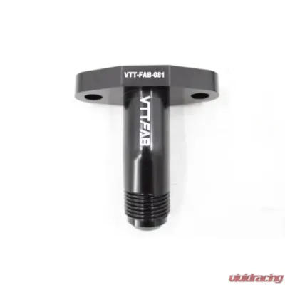 VTT 2.5" 45 Degree Neck All Precision -10AN Male T3/T4 Square Opening Garrett GT/GTX40+/G40+ Billet Extended Turbo Drain Adapters - VTT-FAB-081