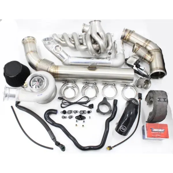 VVT Turbosmart TSI 6870 & Mid-Frame T4 V-Band 1.24 S58 Factory Control EWG Top Mount Single Turbo Kit - VTT-FAB-S58-SINGLE-TS1-6870-124