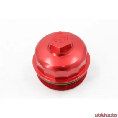 VTT Billet Oil Filter Housing Cap BMW S65 - VTT-S65-FILTER-RED