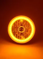 Octane Lighting 5 3/4 Inch SMD Amber LED Halo Halogen Bulb Headlight Angel Eye Crystal Clear Pair                                     - OL-001L-A - Image 5
