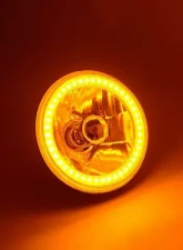 Octane Lighting 5 3/4 Inch SMD Amber LED Halo Halogen Bulb Headlight Angel Eye Crystal Clear Pair                                     - OL-001L-A - Image 7