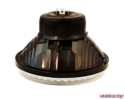 Octane Lighting 5 3/4 Inch Blue SMD LED Halo Angel Eye Black Halogen Light Crystal Headlight Pair - OL-001L-B-BLK