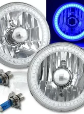 Octane Lighting 5 3/4 Inch SMD Blue LED Halo Halogen Bulb Headlight Angel Eye Crystal Clear Pair                                     - OL-001L-B - Image 12