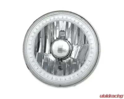 Octane Lighting 5 3/4 Inch SMD Blue LED Halo Halogen Bulb Headlight Angel Eye Crystal Clear Pair - OL-001L-B