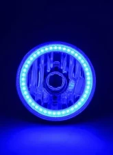 Octane Lighting 5 3/4 Inch SMD Blue LED Halo Halogen Bulb Headlight Angel Eye Crystal Clear Pair                                     - OL-001L-B - Image 4