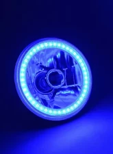 Octane Lighting 5 3/4 Inch SMD Blue LED Halo Halogen Bulb Headlight Angel Eye Crystal Clear Pair                                     - OL-001L-B - Image 6