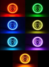 Octane Lighting 5 3/4 Inch Bluetooth RGB SMD Color Chase Chasing LED Halo Angel Eye Headlight Pair                                     - OL-001L-COL - Image 3
