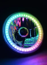 Octane Lighting 5 3/4 Inch Bluetooth RGB SMD Color Chase Chasing LED Halo Angel Eye Headlight Pair                                     - OL-001L-COL - Image 4