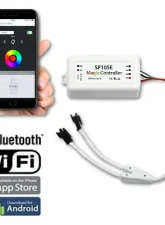 Octane Lighting 5 3/4 Inch Bluetooth RGB SMD Color Chase Chasing LED Halo Angel Eye Headlight Pair                                     - OL-001L-COL - Image 11