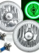 Octane Lighting 5 3/4 Inch Green SMD LED Halo Angel Eye Halogen Light Bulb Crystal Headlight Pair                                     - OL-001L-G - Image 12