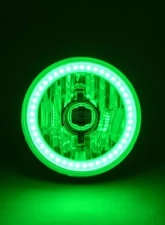 Octane Lighting 5 3/4 Inch Green SMD LED Halo Angel Eye Halogen Light Bulb Crystal Headlight Pair                                     - OL-001L-G - Image 4