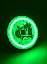Octane Lighting 5 3/4 Inch Green SMD LED Halo Angel Eye Halogen Light Bulb Crystal Headlight Pair                                     - OL-001L-G - Image 6