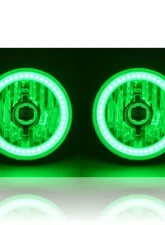 Octane Lighting 5 3/4 Inch Green SMD LED Halo Angel Eye Halogen Light Bulb Crystal Headlight Pair                                     - OL-001L-G - Image 11