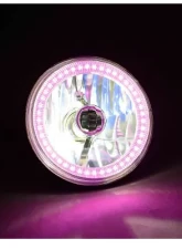 Octane Lighting 5 3/4 Inch SMD Pink LED Halo Angel Eye Halogen 60/55w Crystal Clear Headlight Pair                                     - OL-001L-PINK - Image 6