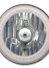Octane Lighting 5 3/4 Inch Purple SMD LED Halo Angel Eye Halogen Light Crystal Clear Headlight Pair                                     - OL-001L-PU - Image 10