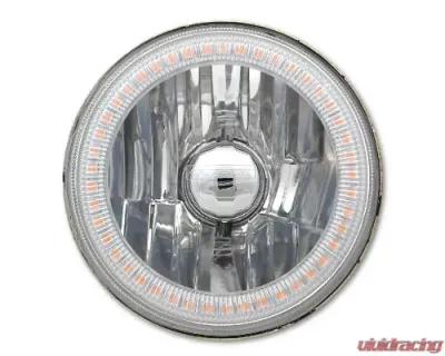 Octane Lighting 5 3/4 Inch Purple SMD LED Halo Angel Eye Halogen Light Crystal Clear Headlight Pair - OL-001L-PU