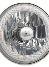 Octane Lighting 5 3/4 Inch Purple SMD LED Halo Angel Eye Halogen Light Crystal Clear Headlight Pair                                     - OL-001L-PU - Image 11
