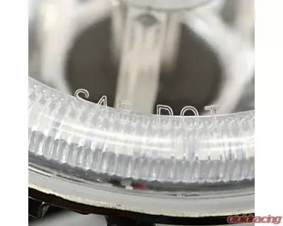 Octane Lighting 5 3/4 Inch SMD Red LED Halo Halogen Bulb Headlight Angel Eye Crystal Clear Pair - OL-001L-R