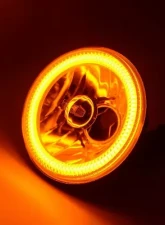 Octane Lighting 5 3/4 Inch Switchback White Amber Halogen Halo DRL Turn Signal Angel Eye Headlight Pair                                     - OL-001L-WA - Image 9
