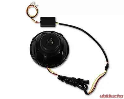 Octane Lighting 5 3/4 Inch Switchback White Amber Halogen Halo DRL Turn Signal Angel Eye Headlight Pair - OL-001L-WA