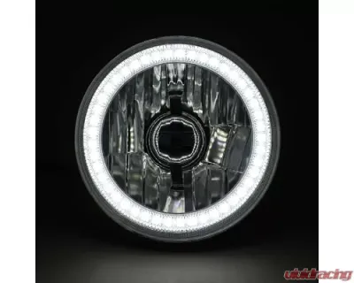 Octane Lighting 5 3/4 Inch SMD White LED Halo Halogen Bulb Headlight Angel Eye Crystal Clear Pair - OL-001L-W